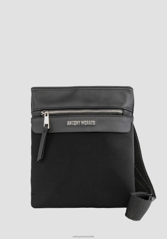 4R2JF352 accesorios hombres Antony Morato negro bolso bandolera de popelín y piel sintética