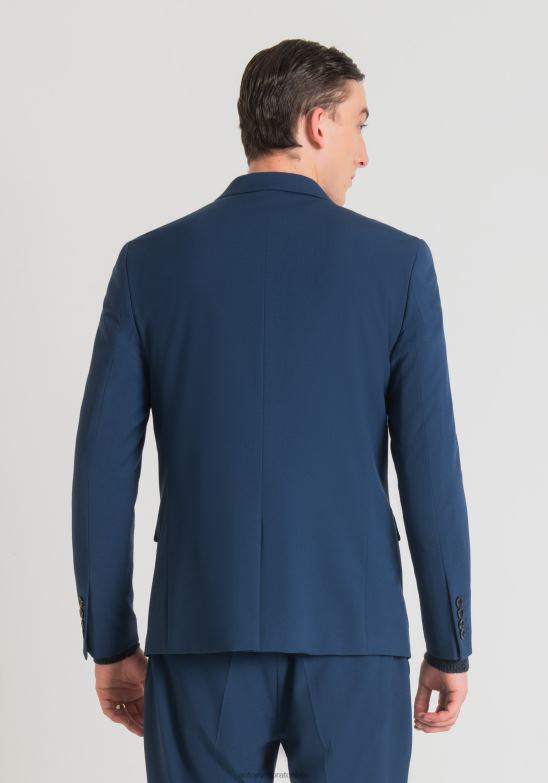 4R2JF29 ropa hombres Antony Morato 7121 Chaqueta cora regular fit en tejido elástico de mezcla de viscosa