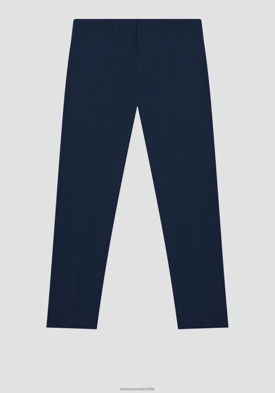 4R2JF259 ropa hombres Antony Morato tinta azul pantalones bonnie slim fit de mezcla de viscosa elástica