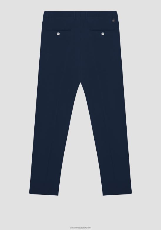 4R2JF259 ropa hombres Antony Morato tinta azul pantalones bonnie slim fit de mezcla de viscosa elástica