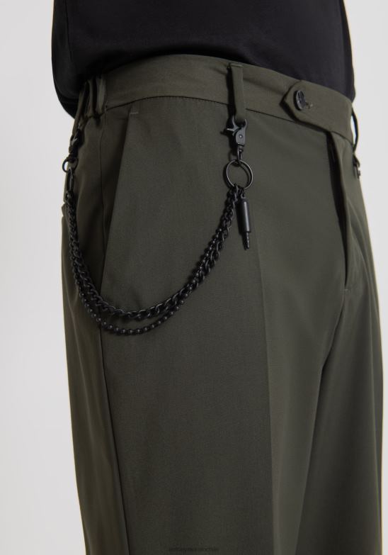 4R2JF270 ropa hombres Antony Morato 4075 pantalones rad slim fit hasta los tobillos con raya central