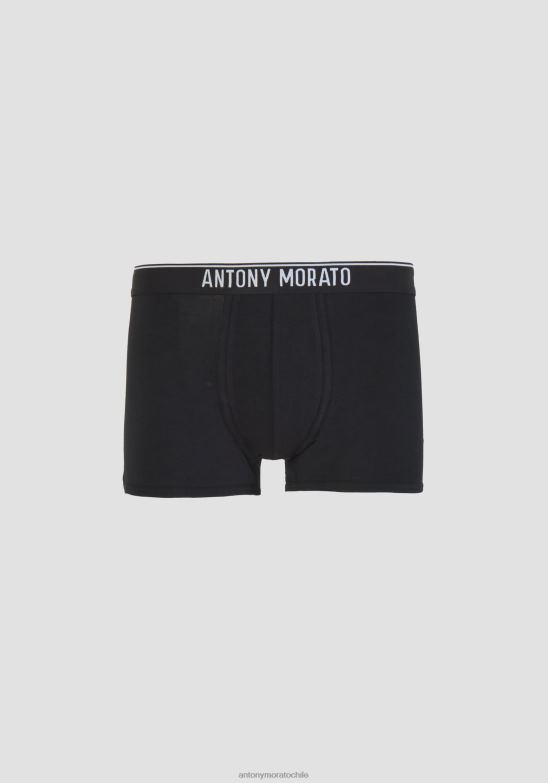 4R2JF282 ropa hombres Antony Morato negro boxers con elástico de marca