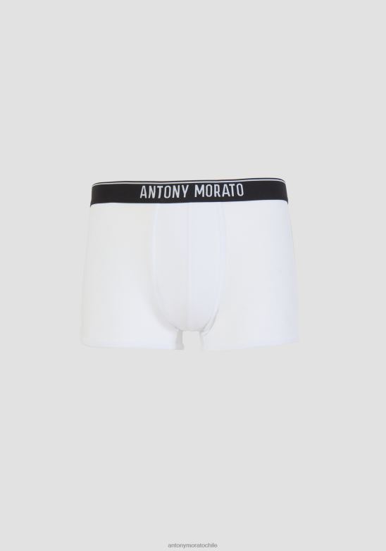 4R2JF285 ropa hombres Antony Morato blanco boxers con elástico de marca